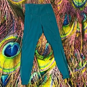 Athleta Size XS Barely Worn Teal Leggings